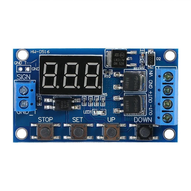 Focket DC 5V-36V Time Delay Relay Module, Timer Relay, Delay Switching Relay Module,Timer Switch with LED Display - Image 1
